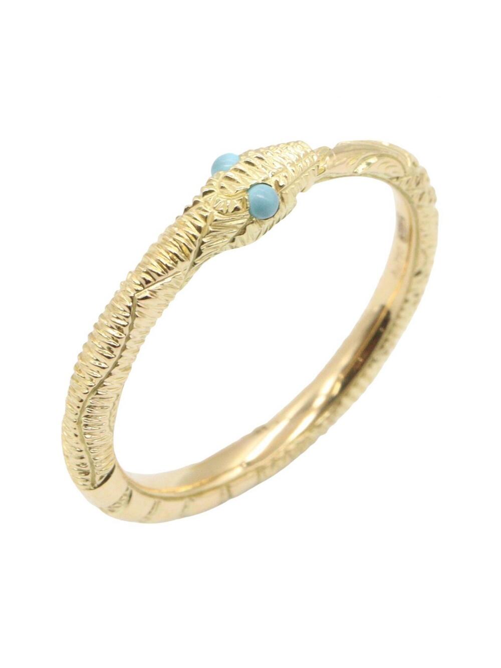 Gucci Ouroboros Turquoise Ring 18Kyg #360149G10B